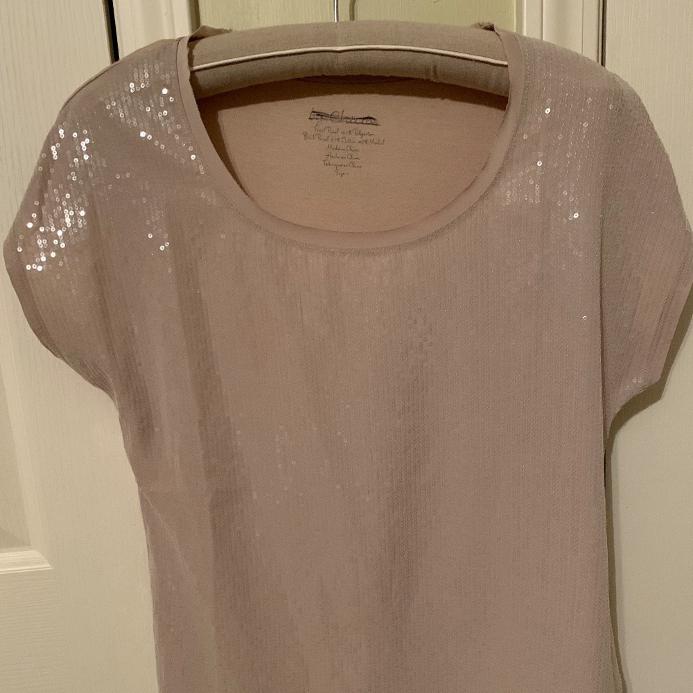 Clear Sequined Top